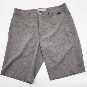 Travis Mathew Shorts Mens‎ 30 Gray houndstooth Polyester Spandex Stretch